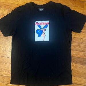 PLAYBOY by Pacsun  Black Short Sleeve Graphic Tee